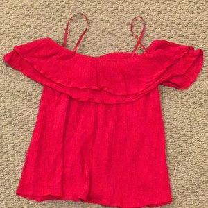 One clothing red crop top XS women